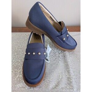 REVITALIGN Shoe Womens 8 Laurel Pearl Loafer Blue Cushion Comfort 360° Heel NEW